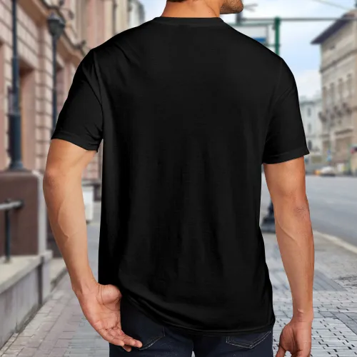 Camiseta masculina preta de Na - Short Sleeve Bowling Shirt Retro avaliação e preço