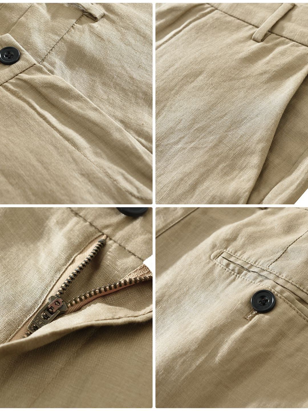 Conjunto Casual de Linho Puro  - Mens Linen Shirt Long Sleeve avaliação e preço