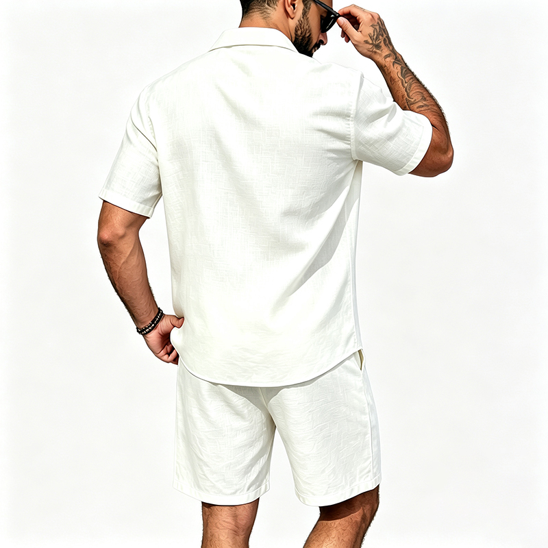 Conjunto Masculino de Linho de - Mens Linen Shirt Long Sleeve avaliação e preço