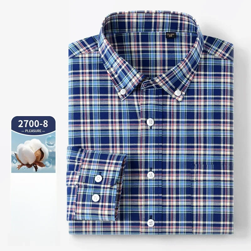 Camisa de manga longa de alta  - Oxford Cotton Casual Shirt Business avaliação e preço