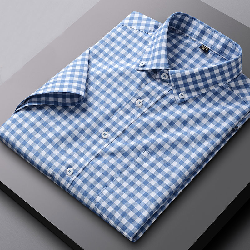Camisa Oxford de manga curta m - Oxford Cotton Casual Shirt Business avaliação e preço