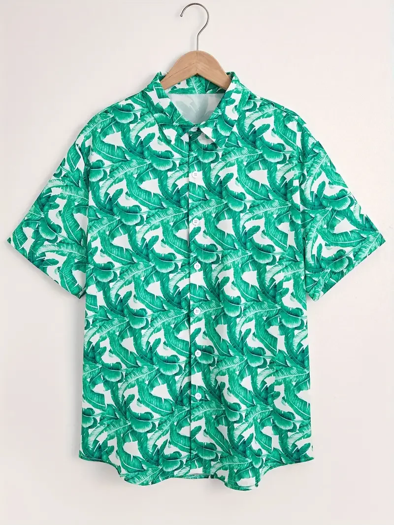 Camisa masculina clássica com  - Short Sleeve Bowling Shirt Retro avaliação e preço