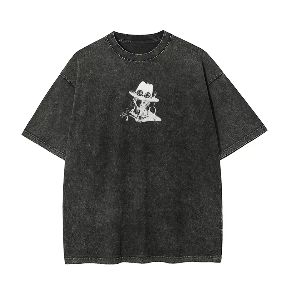 Camiseta Masculina Ace One Pie - Acid Wash Vintage Graphic T Shirt avaliação e preço