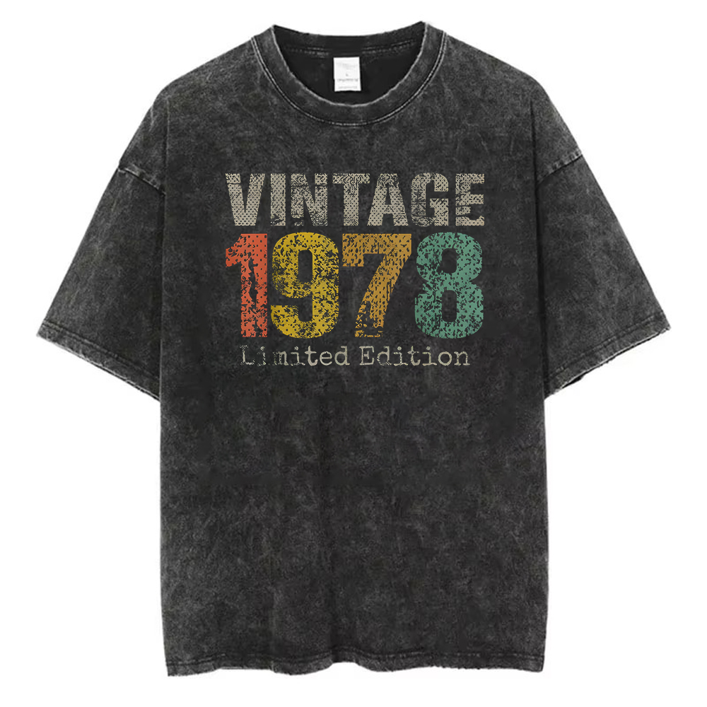 Camiseta Edição Limitada 1978  - Acid Wash Vintage Graphic T Shirt avaliação e preço